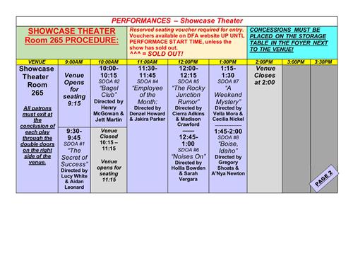 FAF Inclement Weather Schedule Page 2